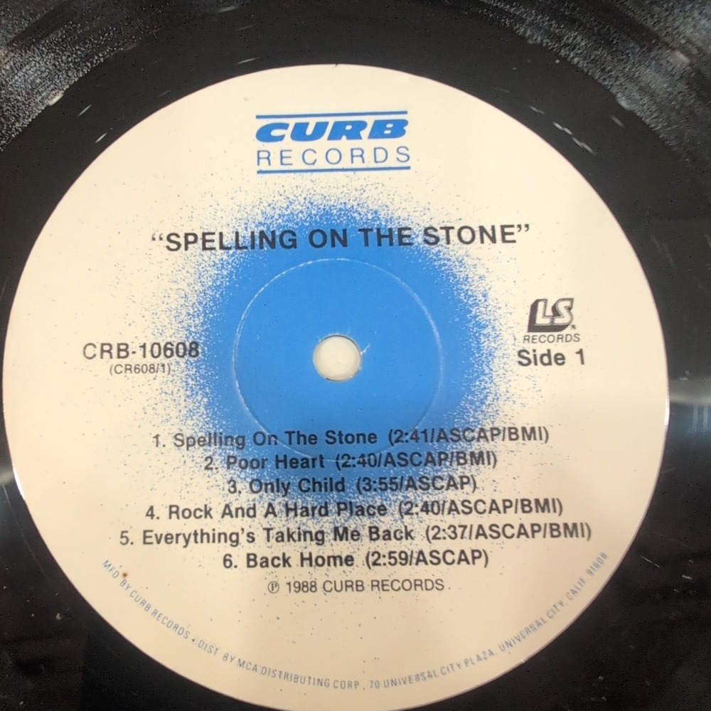 Spelling On The Stone Vinyl LP Album Curb Records CRB-10608 1988 Country Music - Picture 4 of 6